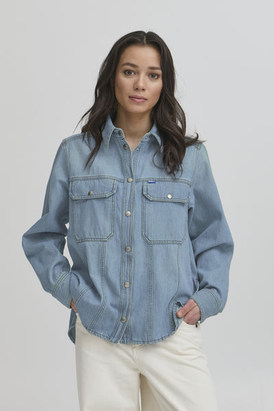 BALEON DENIM SHIRT Ljusblå denim - 50405224 Thumbnail
