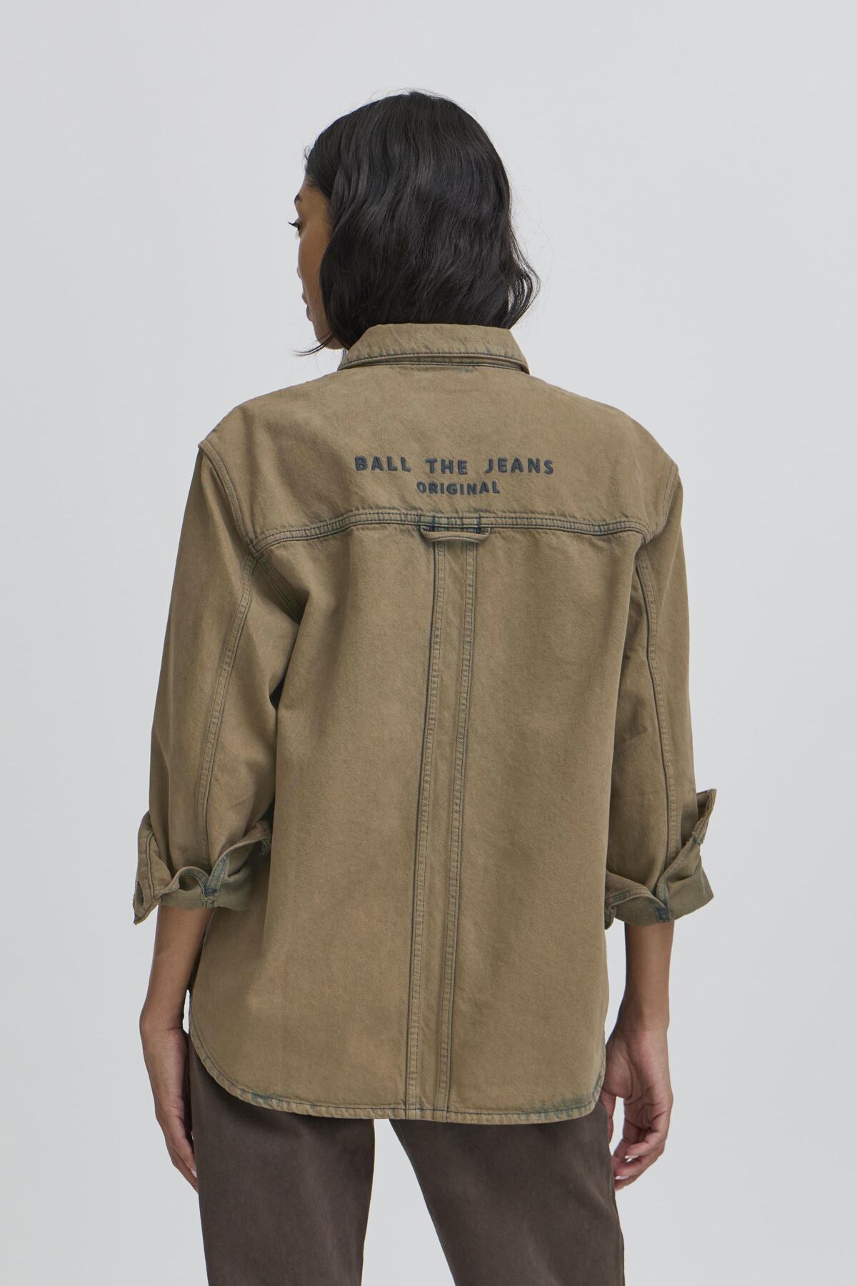 BAPIETRO OZ DENIM SHIRT Petrified Oak - 50405308