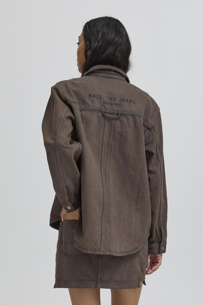 BAPIETRO OZ DENIM SHIRT Coffee Bean - 50405308 Thumbnail