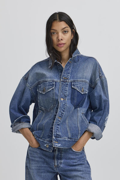 BACAMMIE DENIMJACKA MEDIUM BLUE WASH - 50405311 Thumbnail