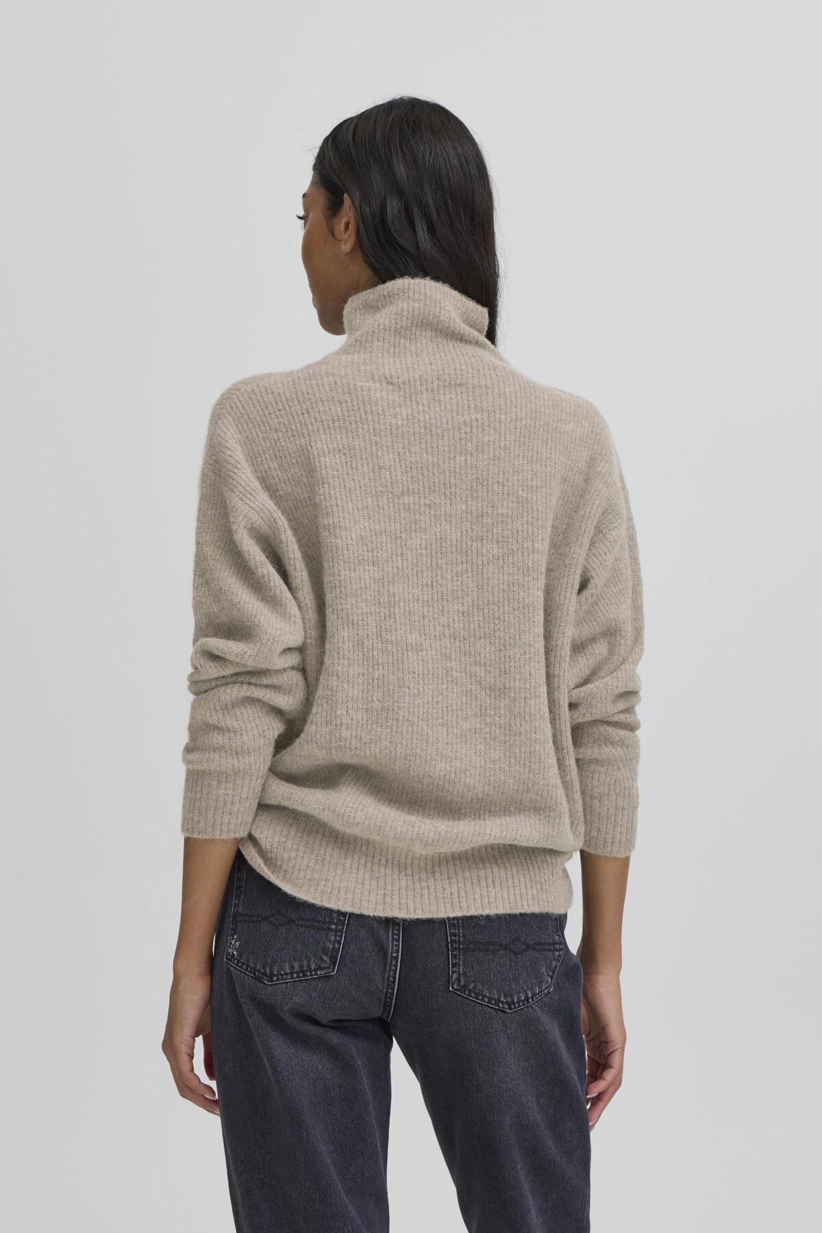 BASTACY HIGH NECK PULLOVER Vintage Khaki - 50405352