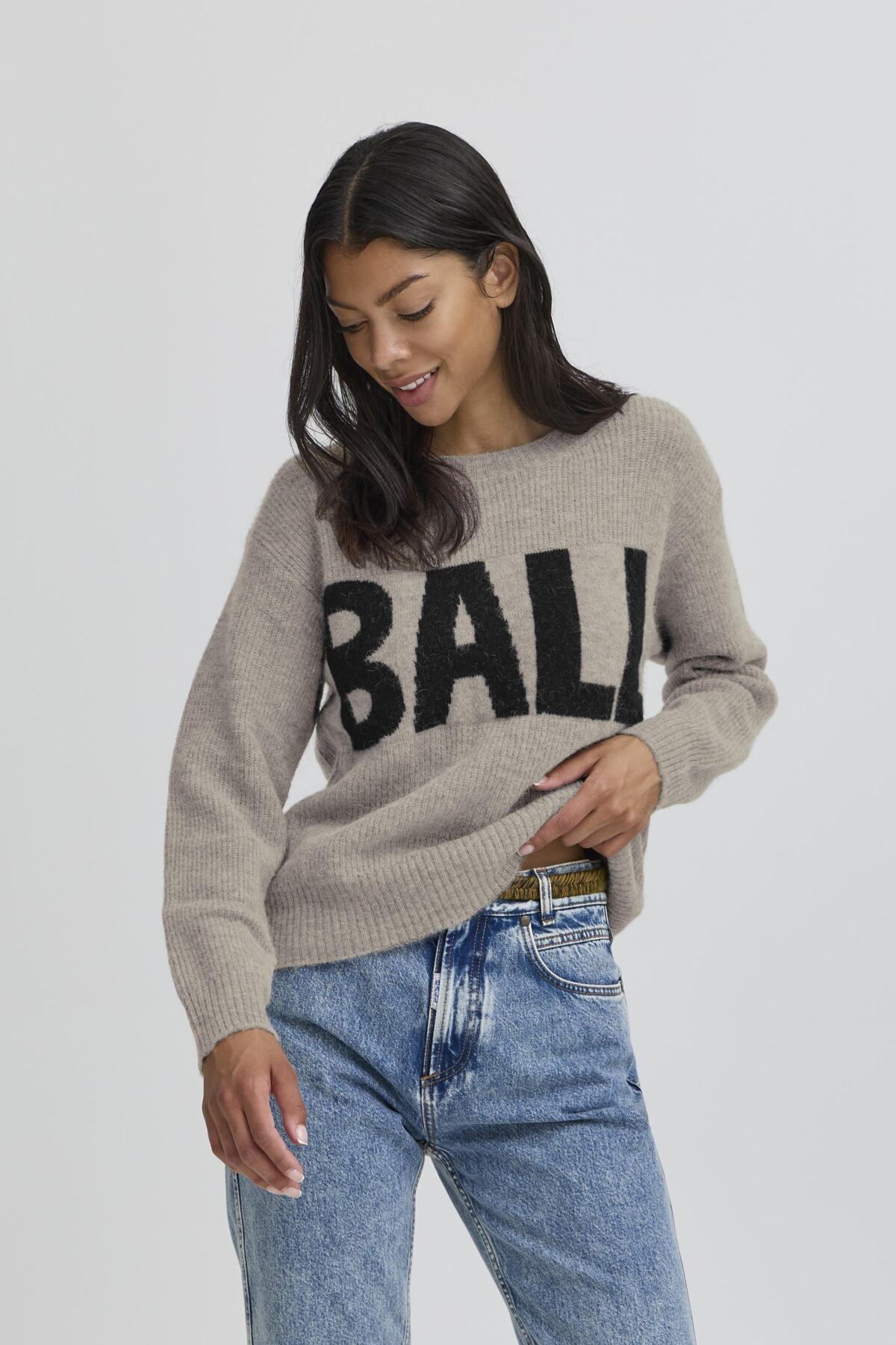 BASTACY RIB LOGO PULLOVER Vintage Khaki - 50405353
