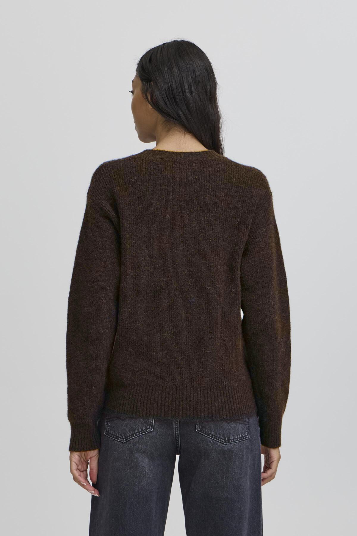BASTACY RIB LOGO PULLOVER Coffee Bean - 50405353