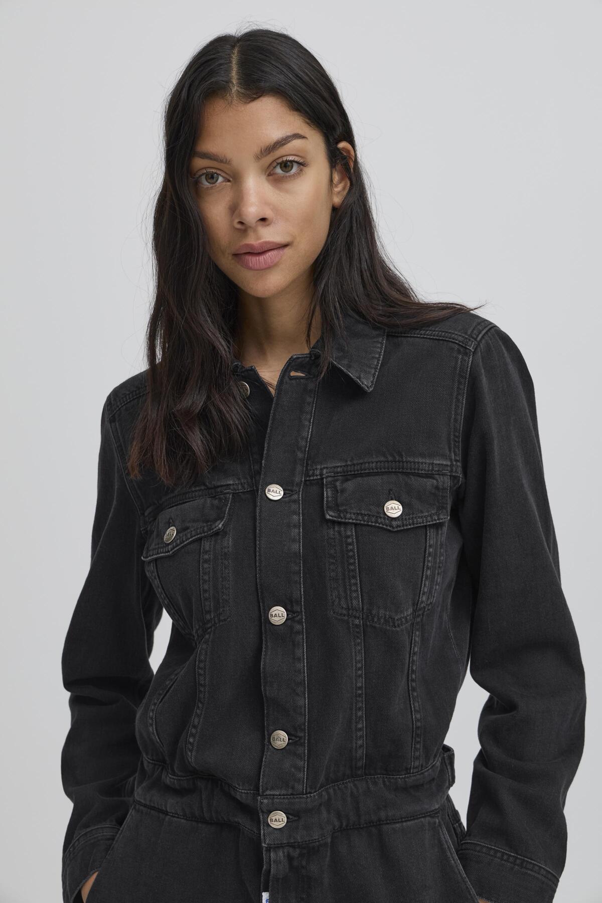 BAPIETRO EMBOSSED JUMPSUIT BLACK INK WASH - 50405355