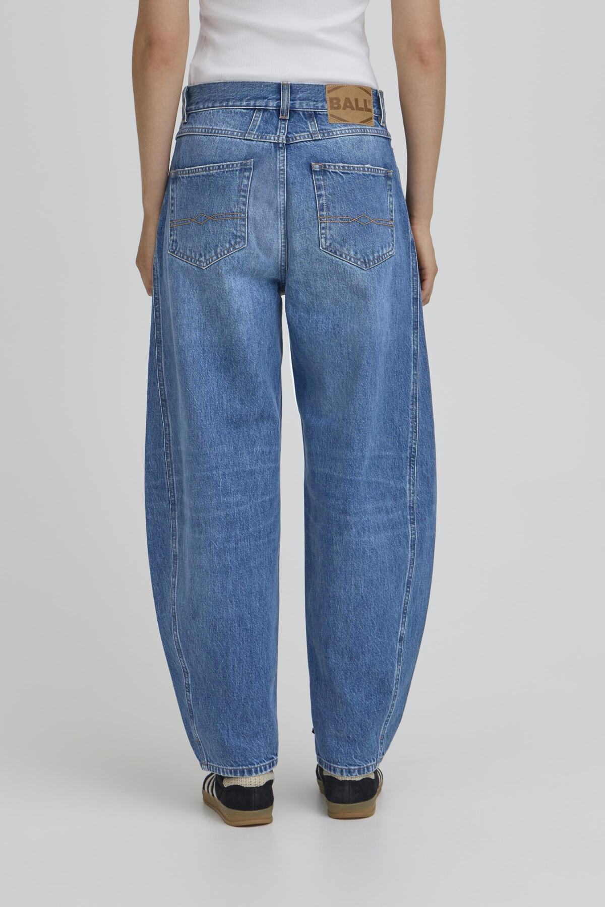 BACAVI CURVED JEANS MEDIUM BLUE WASHED - 205291 - 50405378