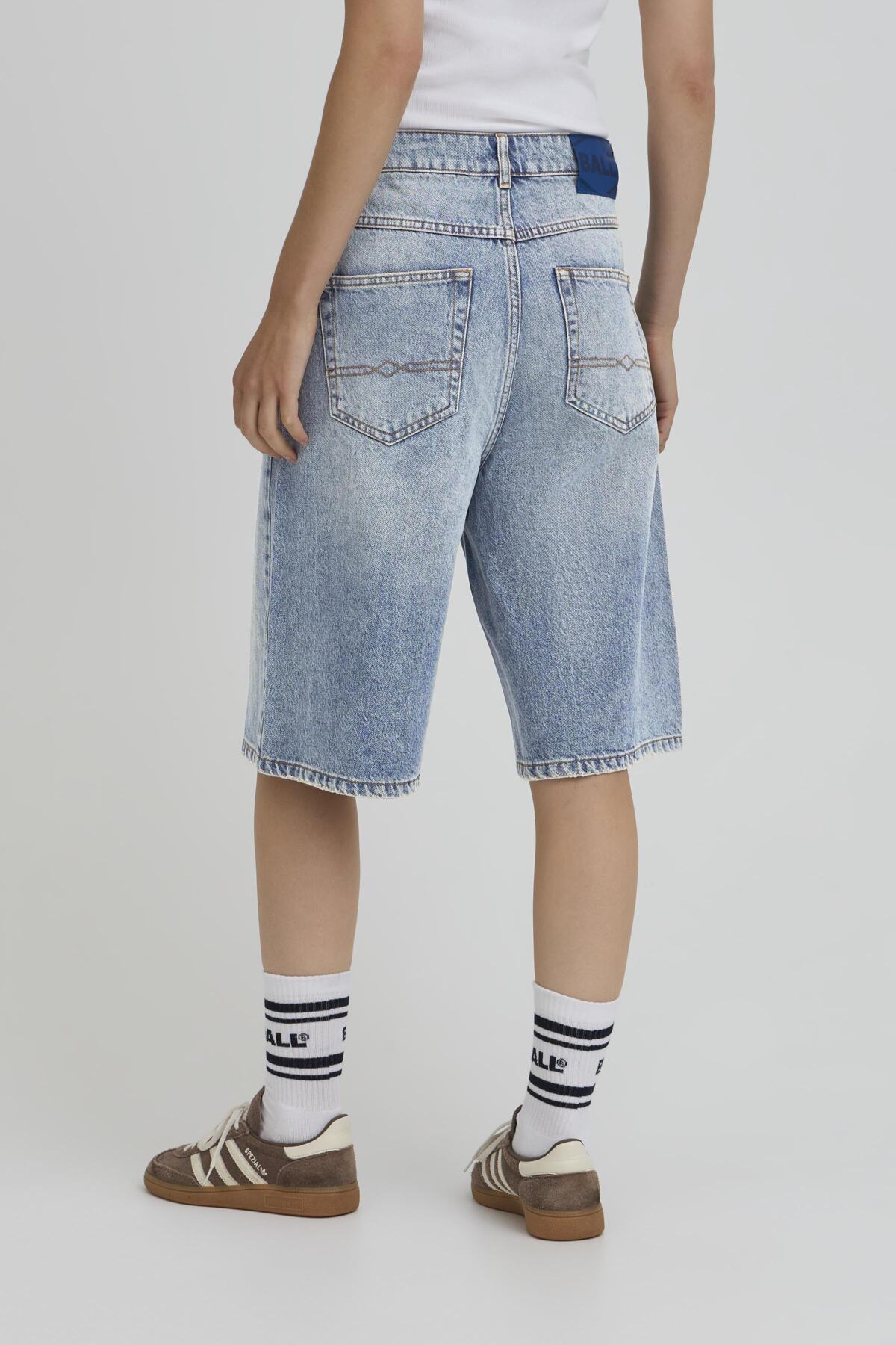 BASAGA MW DENIM SHORTS 90S MEDIUM BLUE INDIGO - 9000 - 50408016