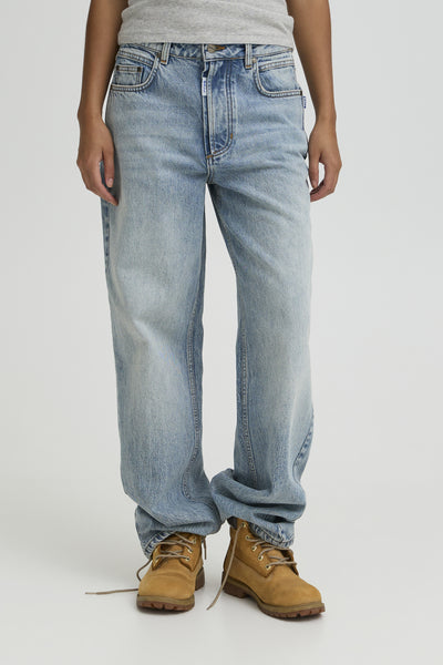 BASAGA MW STRAIGHT JEANS 90S MEDIUM BLUE INDIGO - 9000 - 50408017 Thumbnail