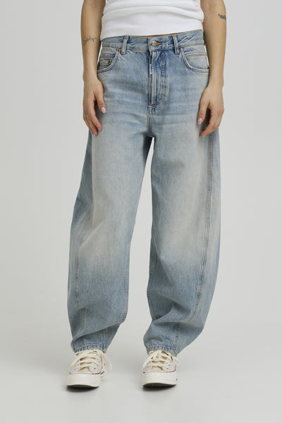 BACAVI CURVED JEANS VINTAGE TINTED INDIGO - 90000 - 50408033 Thumbnail