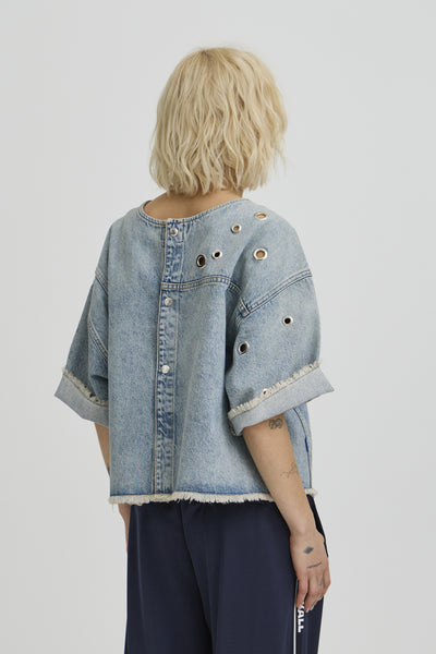 BASAGA REV DENIM-BLUS VINTAGE TINTED INDIGO - 90000 - 50408036 Thumbnail