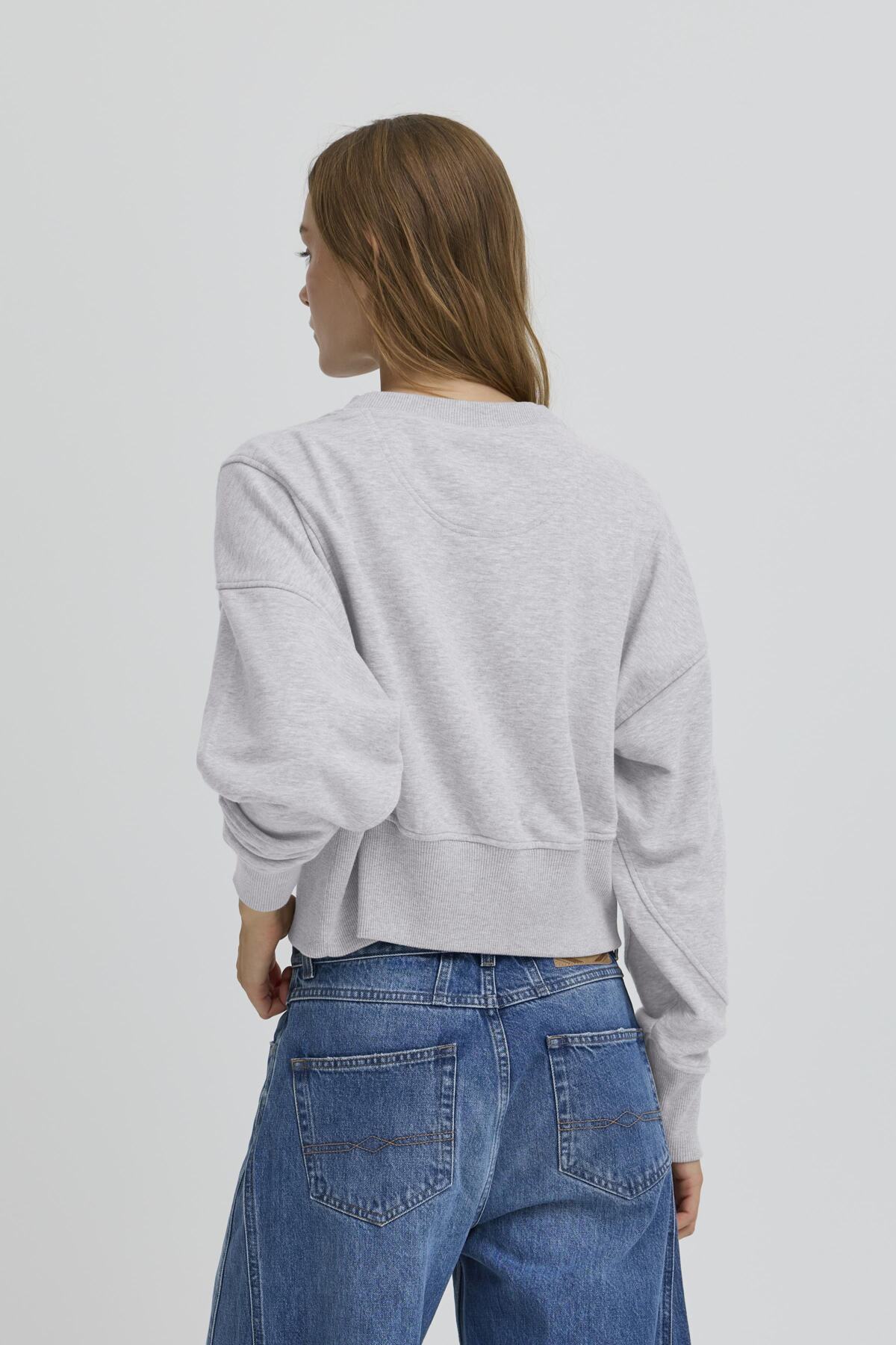 BAALBERTA SWEATSHIRT MELLANGRÅ MELANGE - 90000593 - 50408096