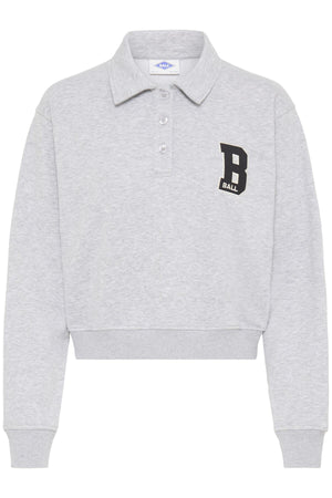 BARIVA POLO SWEAT MELLANGRÅ MELANGE - 90000593 - 50408098