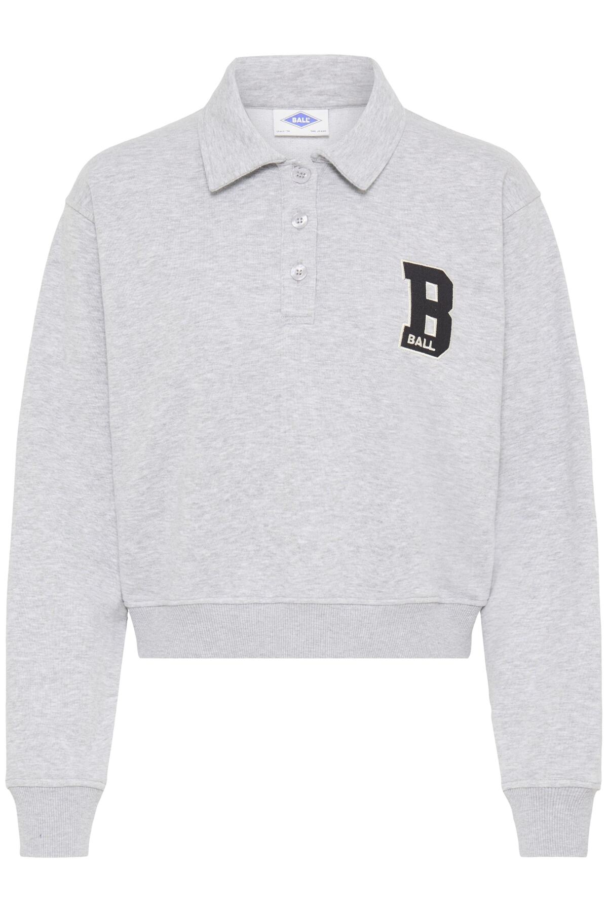 BARIVA POLO SWEAT MELLANGRÅ MELANGE - 90000593 - 50408098