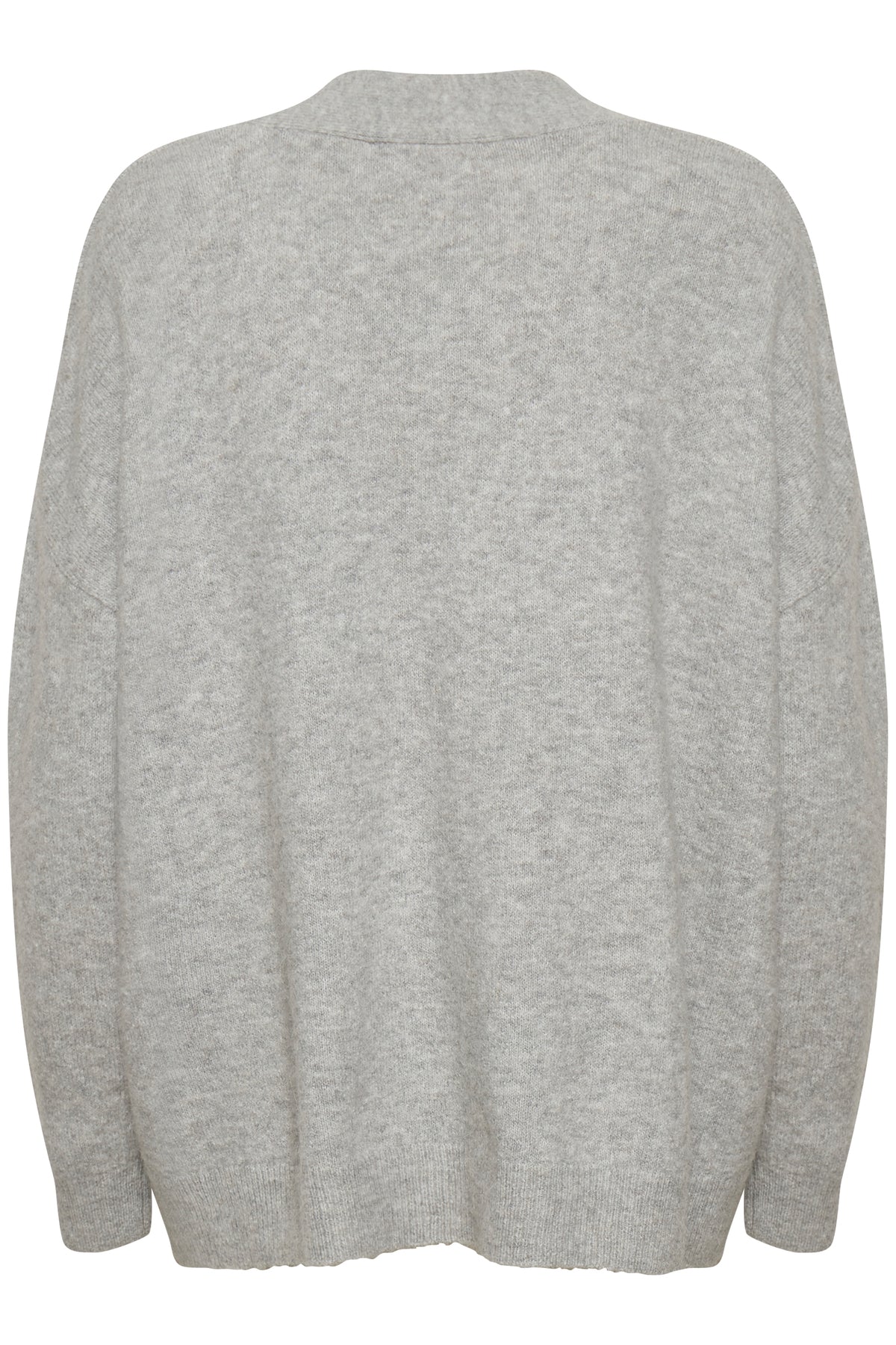 NoraKB Stickad kofta Frost Gray Melange - 10103292