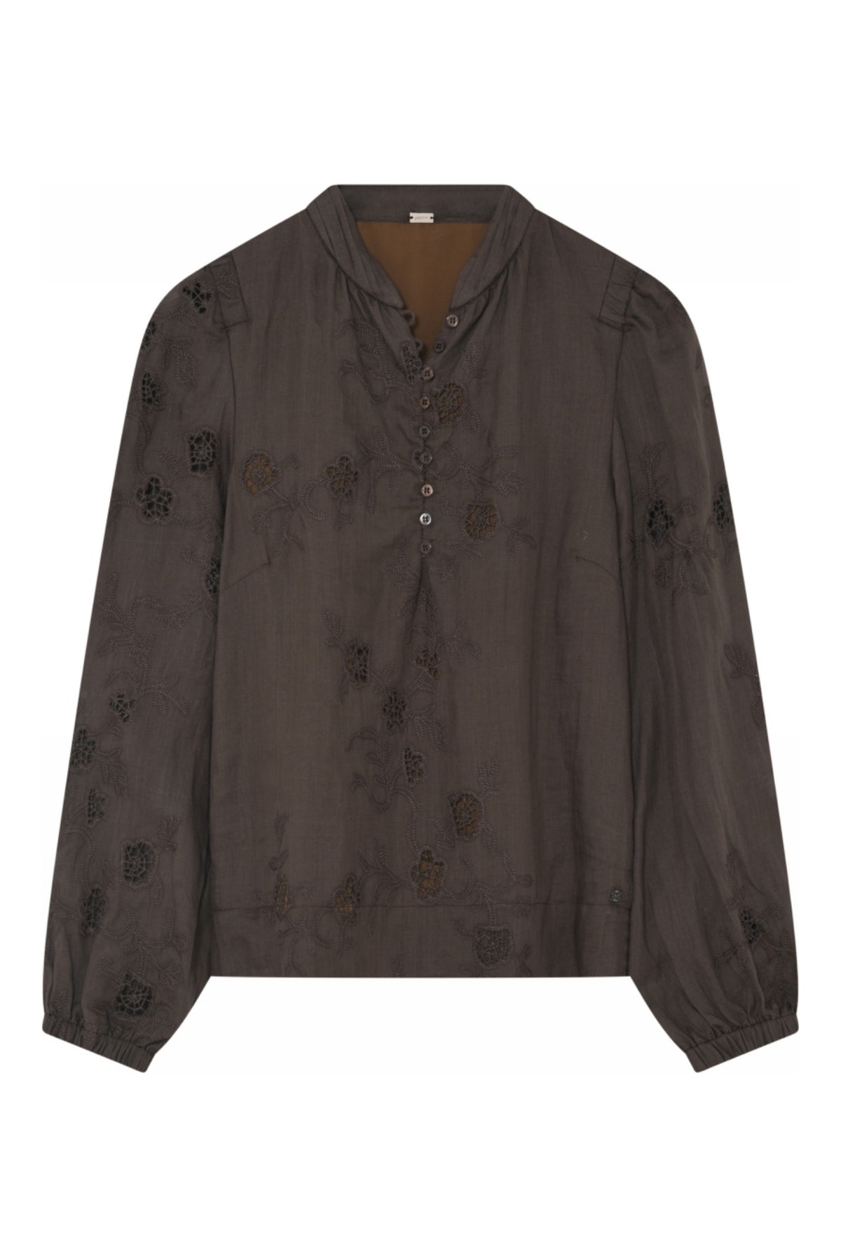 Neomi, broderad blus 2981-ChocoBrown - 62633/7634