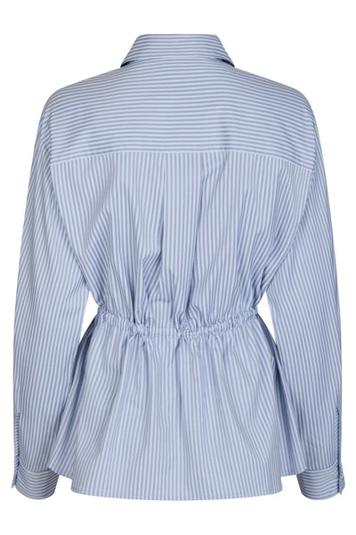SOLEI STRIPED SHIRT 165072 BLU Ljusblå - SOLEI STRIPED SHIRT 165072 Thumbnail