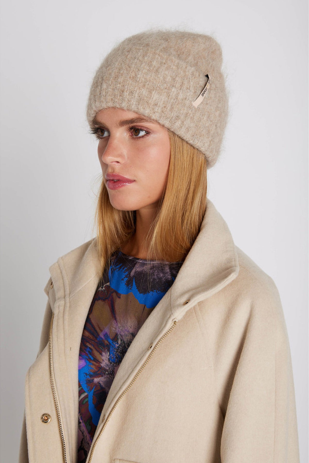 6873RDFKalila stickad mössa 156 Vanilla cream - RDF519