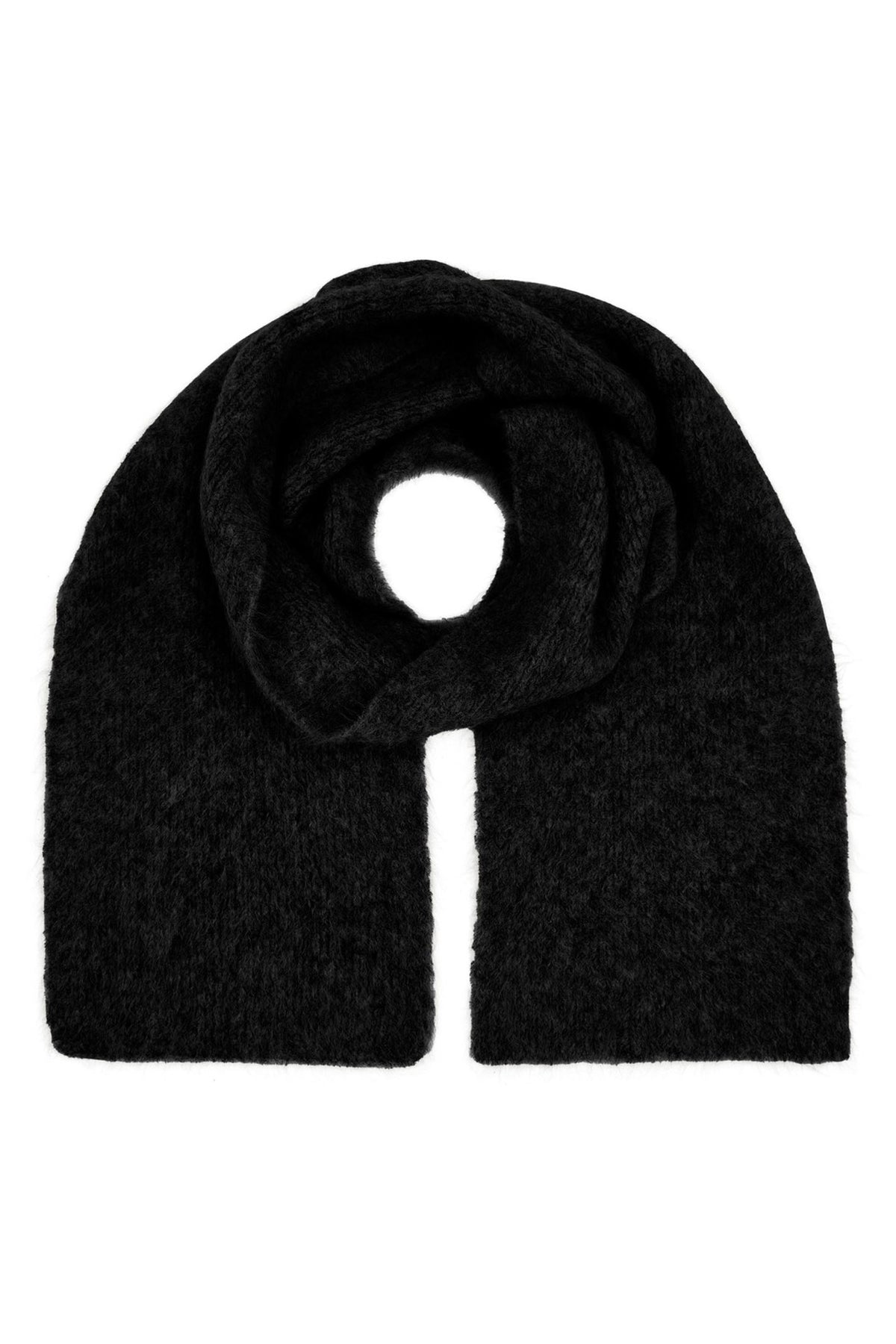 6873RDFKalila stickad scarf 20 Svart - RDF656
