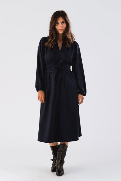ParisLL Midi Dress LS 27 Dark Navy - 25427-3005 Thumbnail