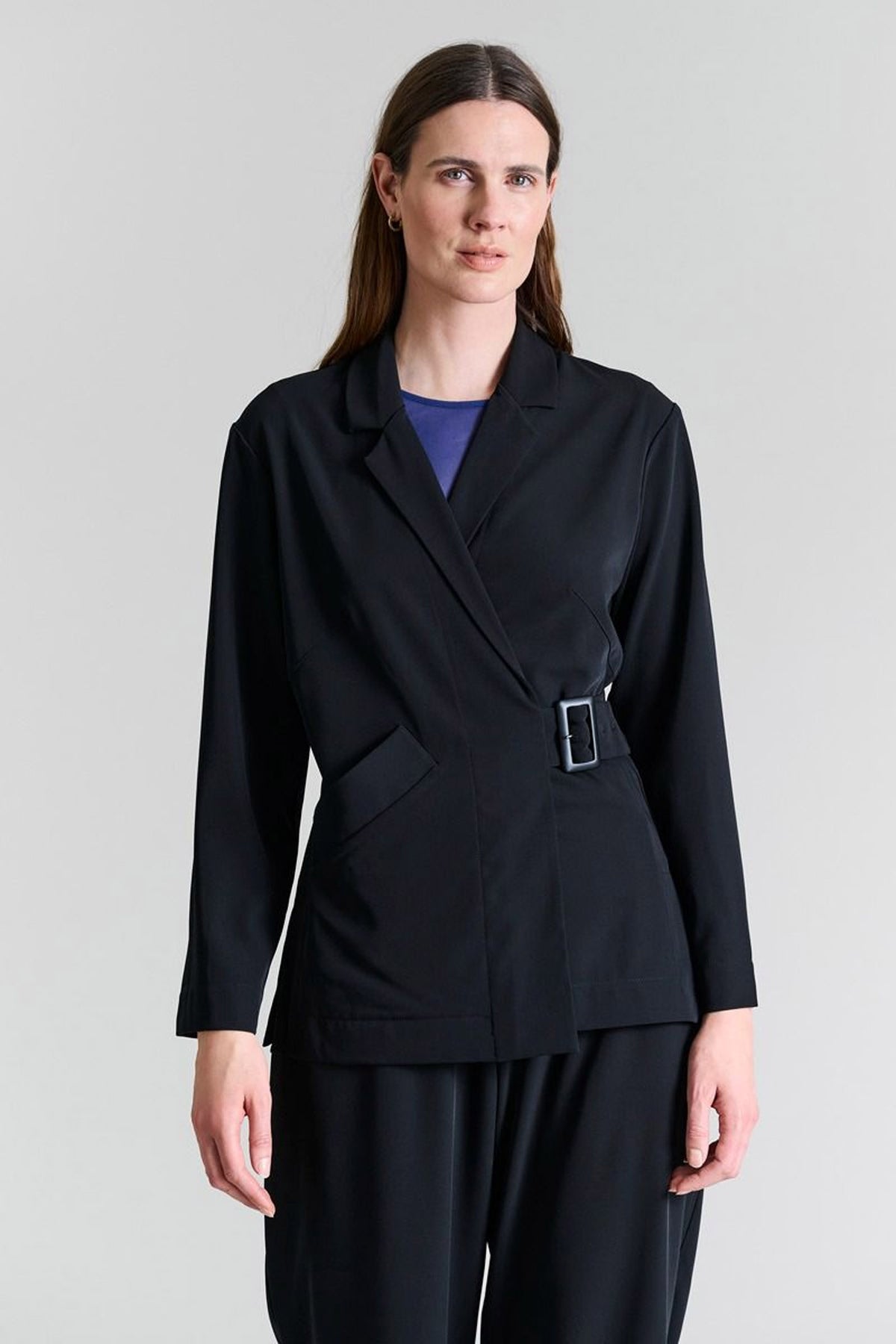 Ryoko jacka med bälte Black - 257-2441-5383