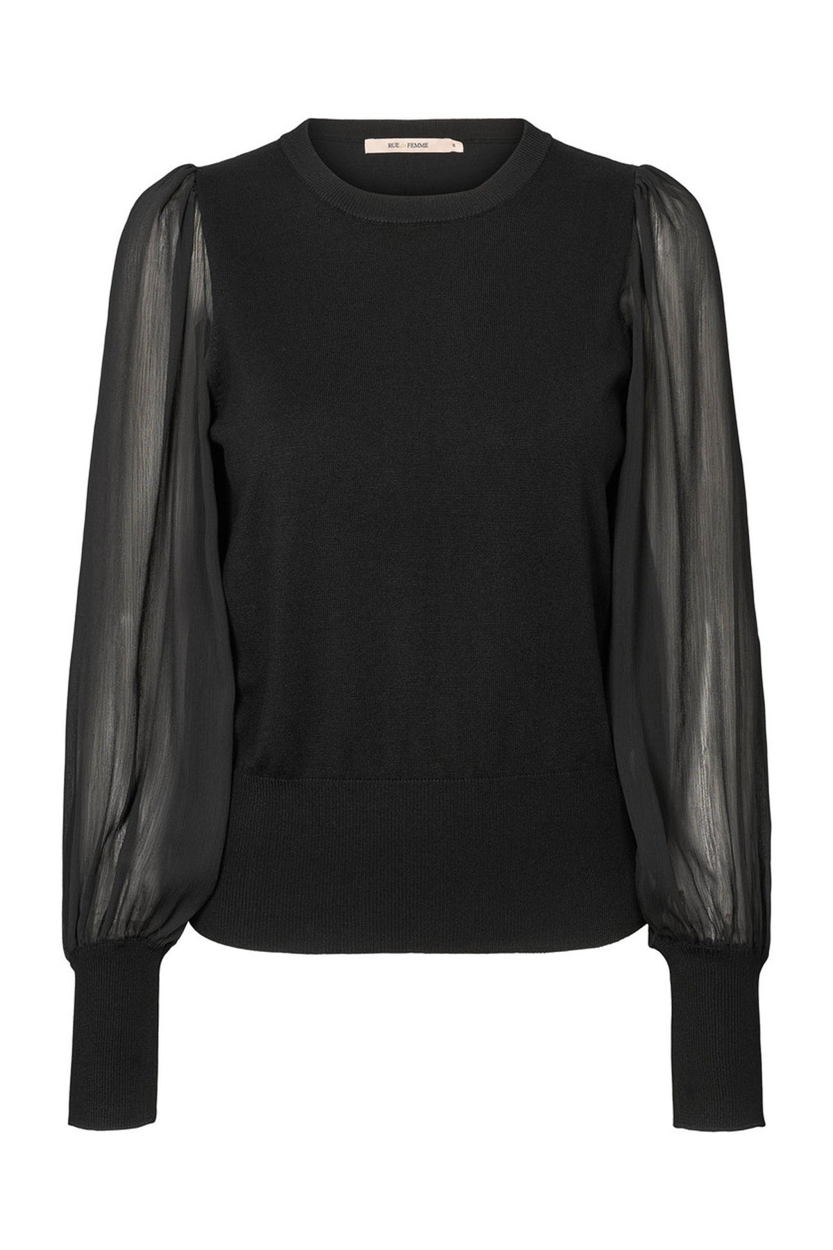 7493RDFKatrica stickad blus 20 Svart - RDF627