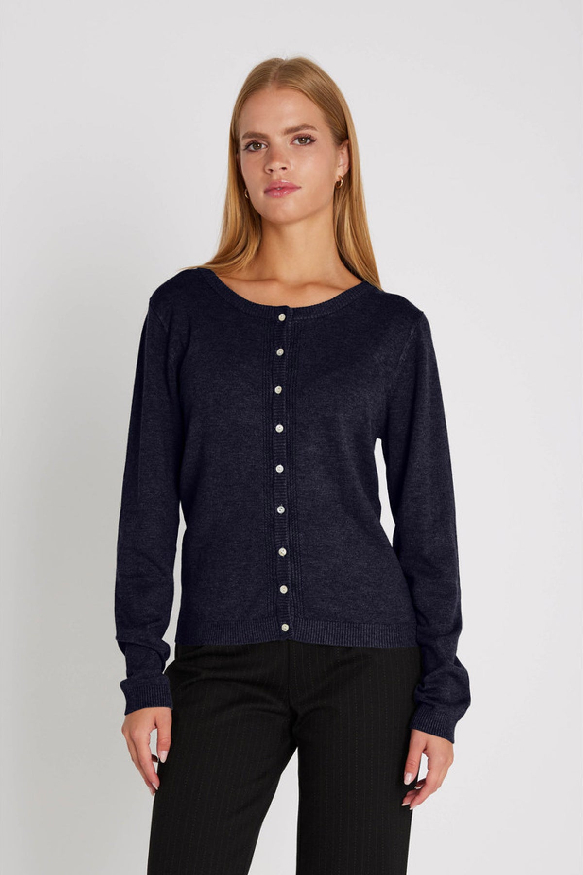 7493 Softy Heloise stickad kofta 250 Midnight - RDF281
