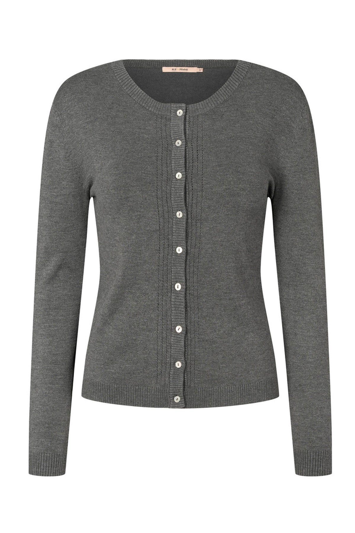 7493 Softy Heloise stickad kofta 403 Storm grey - RDF281