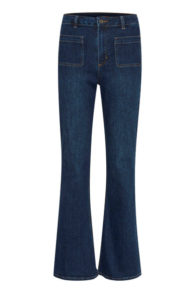 KAsinem Flared Jeans Mörkblå Denim - 10508464 Thumbnail