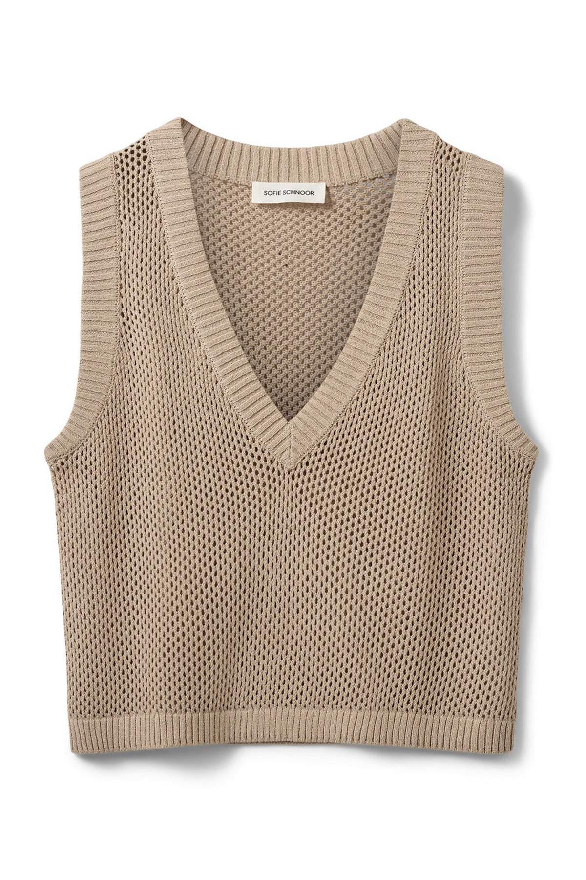 AELLESW STICKAD VÄST 8058 Feather Gray - S262350