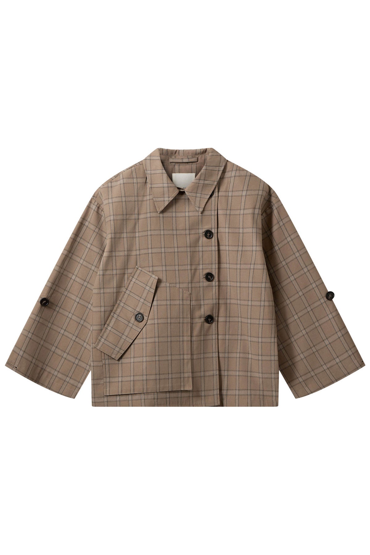 AGATHASW CHECK JACKET 9145 Light Brown Check - SNOS767