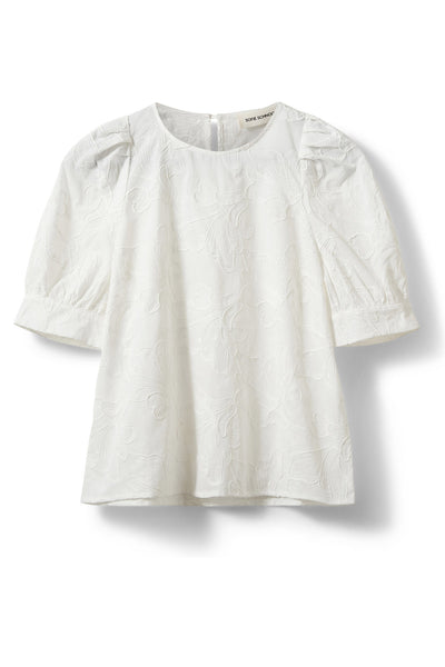 AHLIASW PUFF SLEEVE BLOUSE 0100 White - S261395 Thumbnail