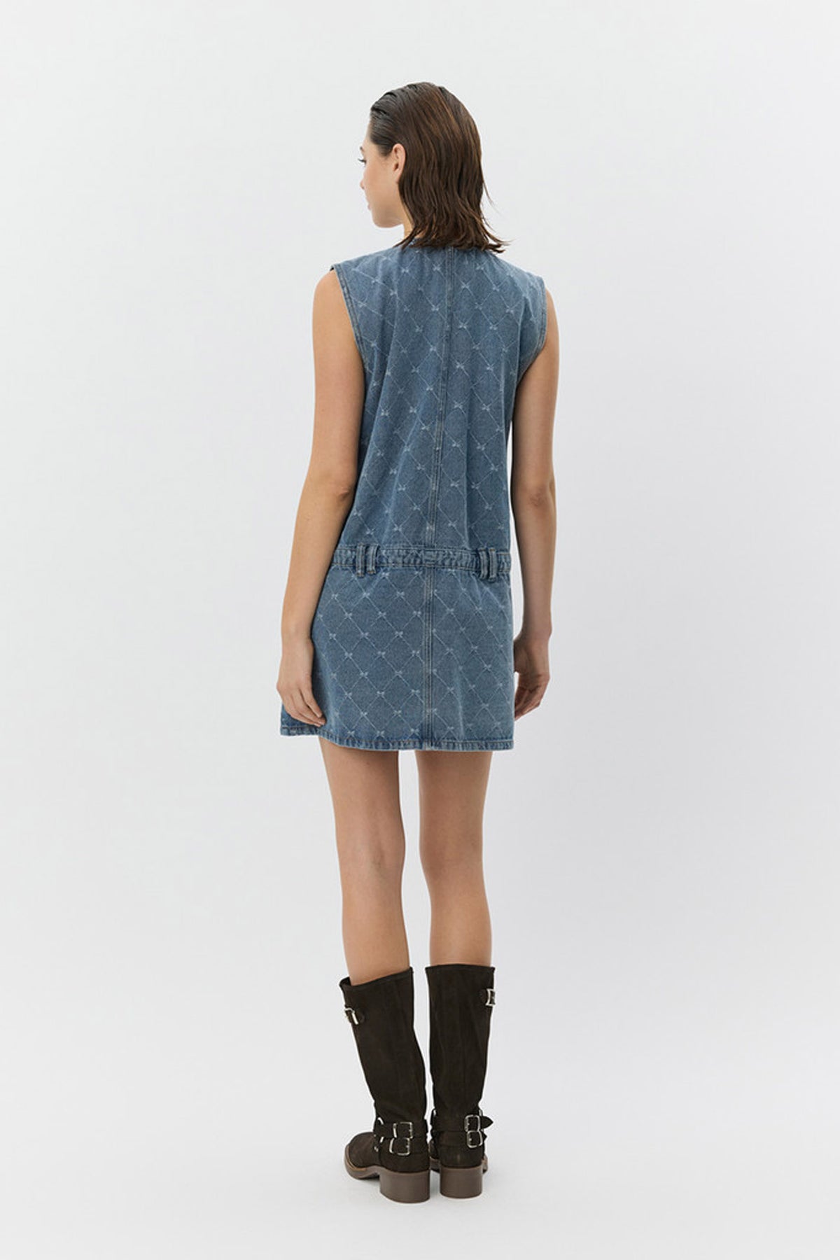 ALBERTINESW DENIM MINI DRESS 5036 Blå - S261201
