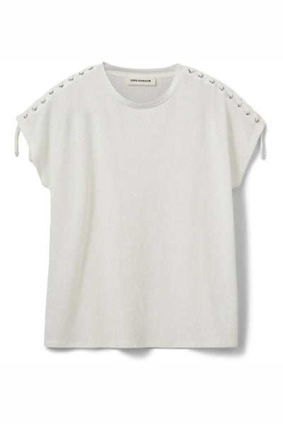 ALEIDSW LINEN MIX T-SHIRT 0101 Off white - S261165 Thumbnail
