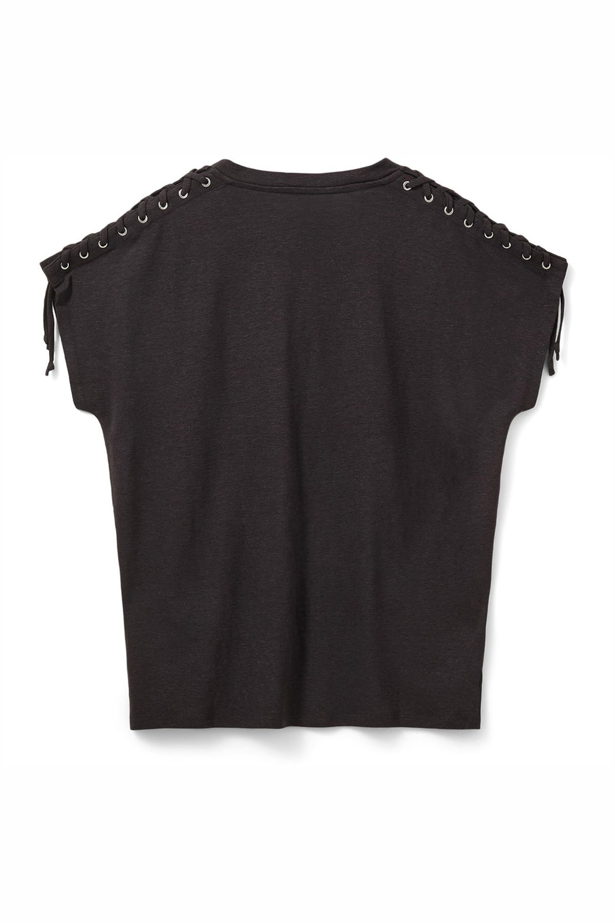 ALEIDSW LINEN MIX T-SHIRT 1000 Svart - S261165