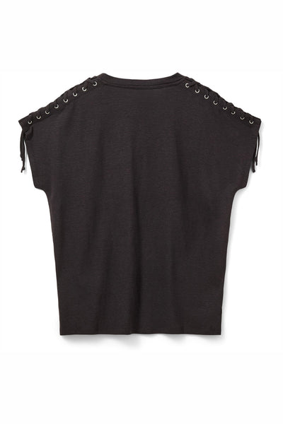 ALEIDSW LINEN MIX T-SHIRT 1000 Svart - S261165 Thumbnail
