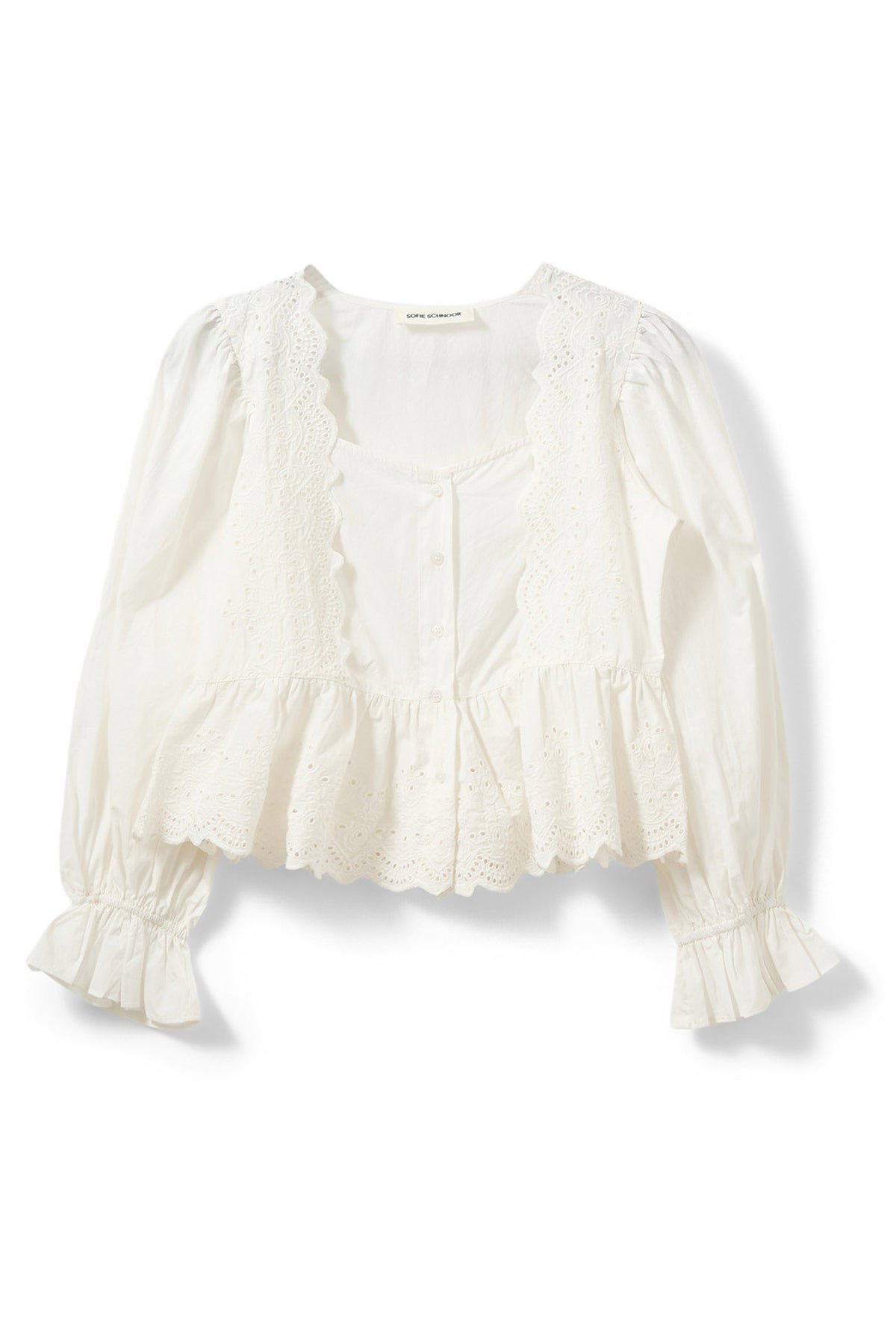 ARIASW BRODERIE ANGLAISE SKJORTA 0103 Off white - S261185