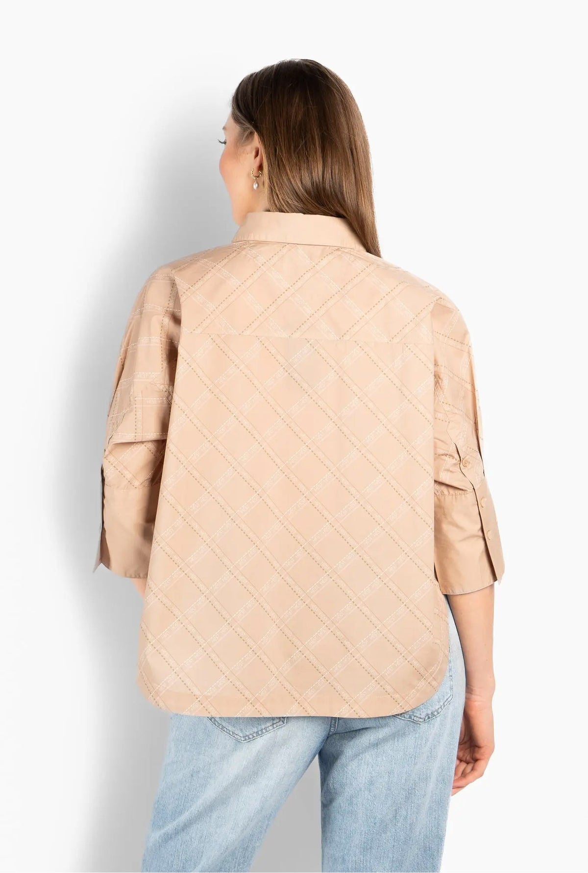 ARYA Mönstrad skjorta 6515 Humus - 2610190592