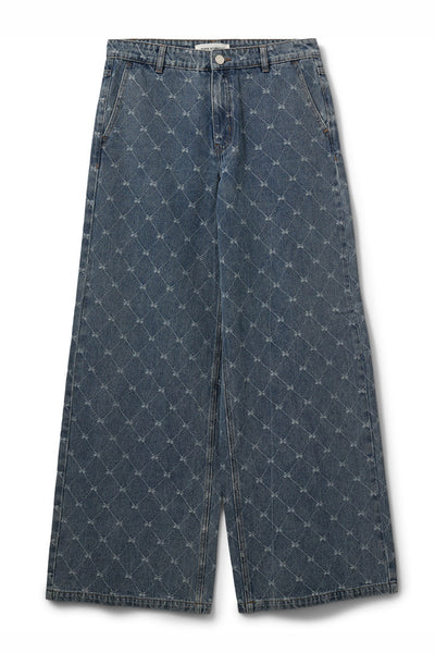 AZZISW LOW WIDE LEG JEANS 5036 Blå - S261202 Thumbnail