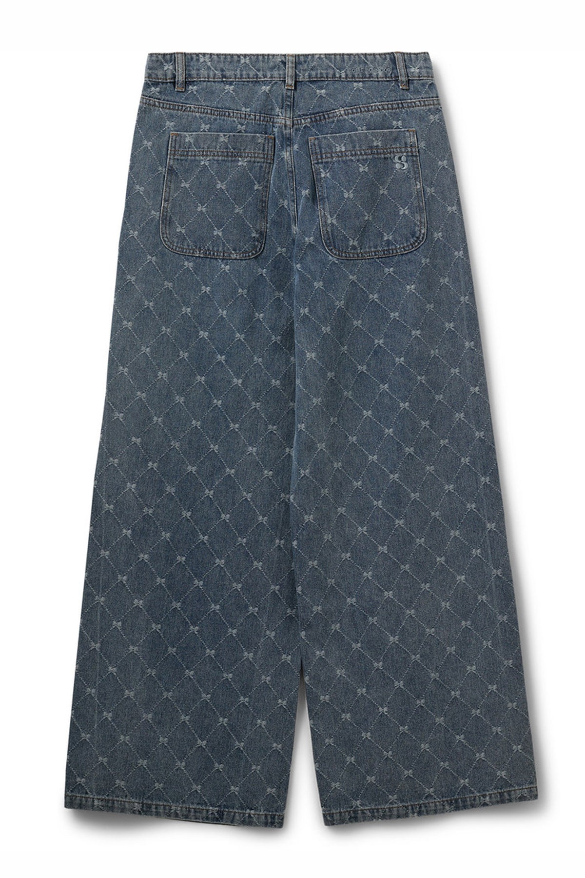 AZZISW LOW WIDE LEG JEANS 5036 Blå - S261202
