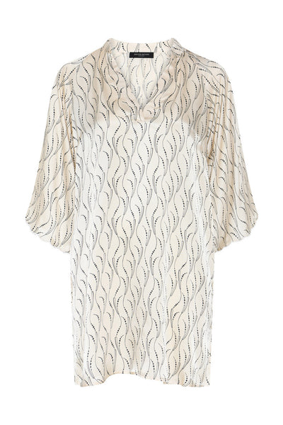 AcaraBBWendisa dress Wavy print Vit creme - BBW5027 Thumbnail