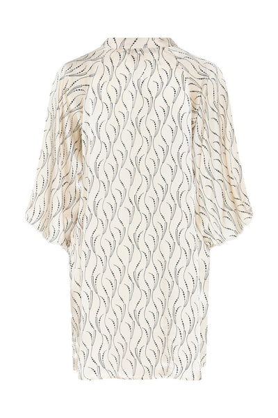 AcaraBBWendisa dress Wavy print Vit creme - BBW5027 Thumbnail