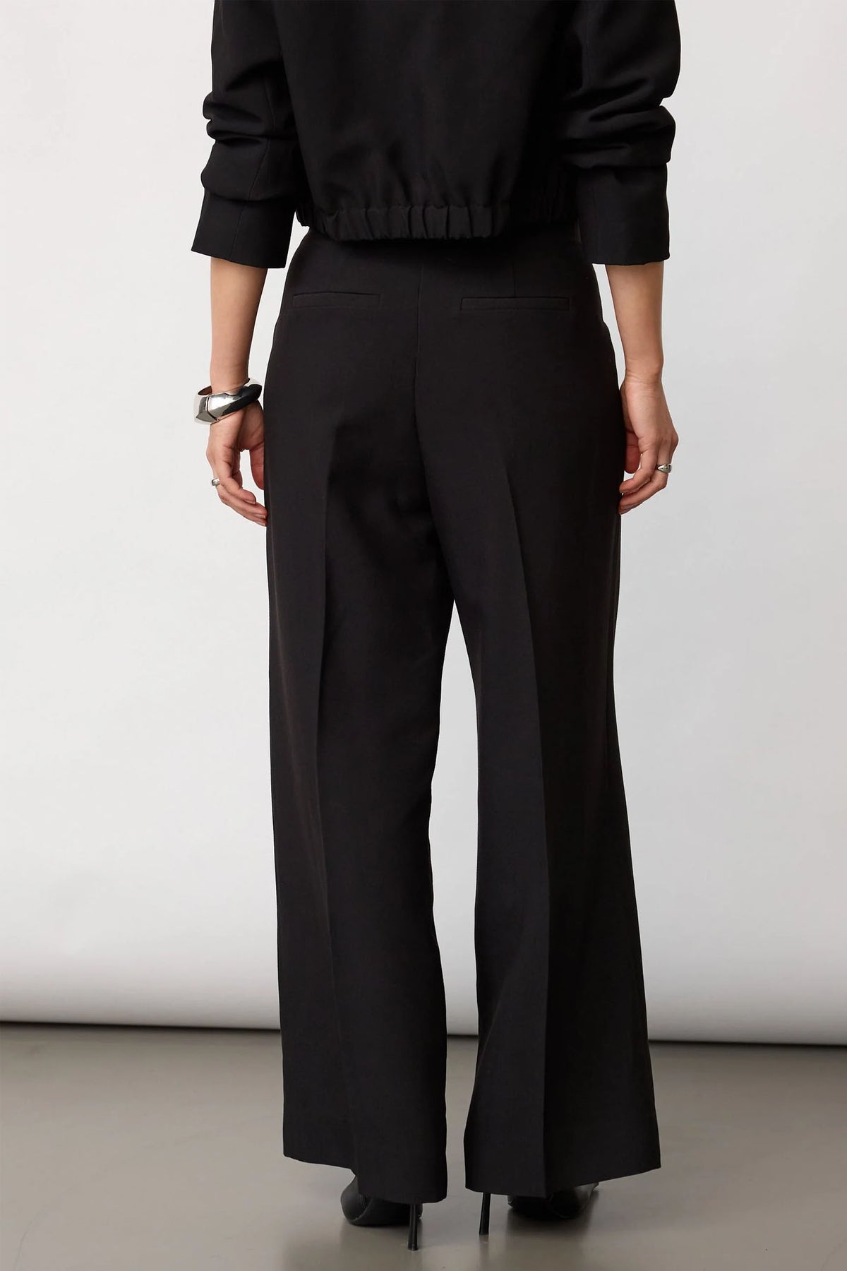 AcileCC Pleat Pant 96-Black - 41225