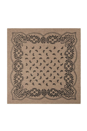 Adelina Paisley Stickad Halsduk BEIGE MELANGE - 169506