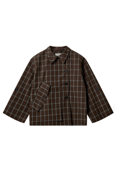 Agathasw Check Jacket Brown check - SNOS767 Thumbnail