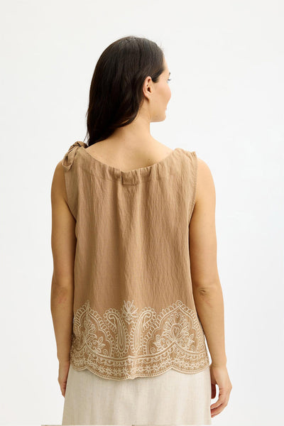 Agnes top Dark Sand - 17099 Thumbnail