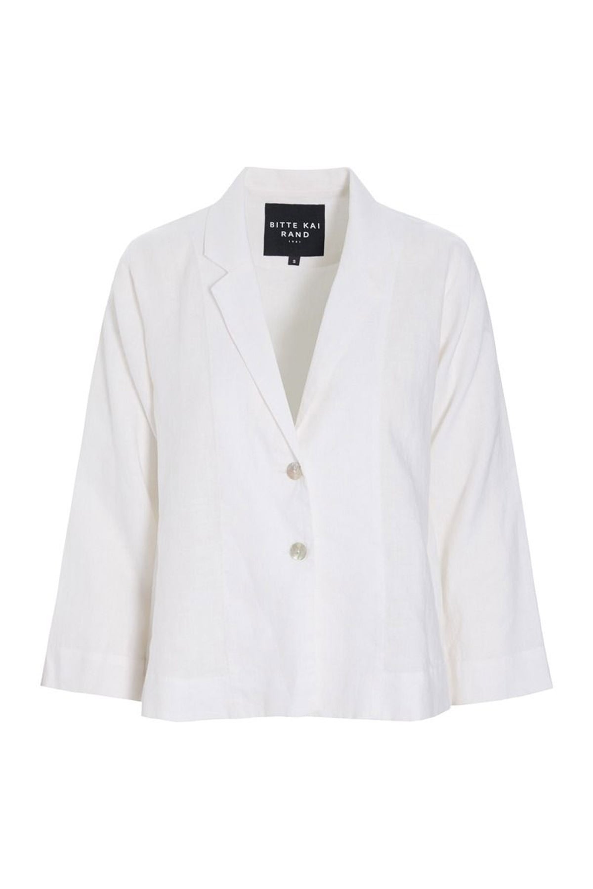 Luftig linnejacka i A-linjemodell White - 263-2136-5768