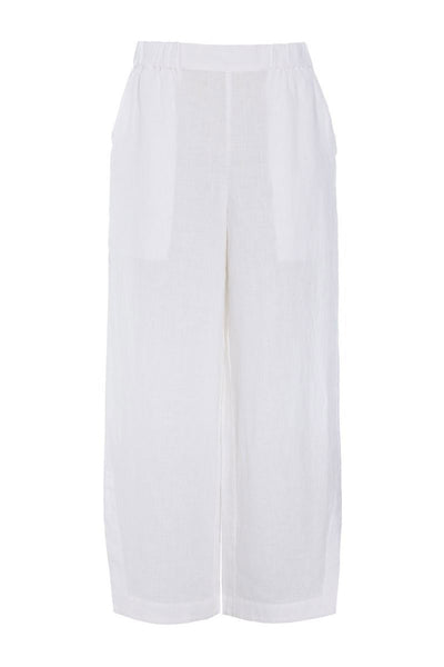 Airy linen elastiska byxor White - 263-2136-5764 Thumbnail