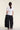 Airy linen-byxor med volang Black - 263-2136-5763