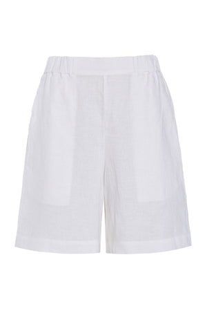 Luftiga linneshorts Vit - 263-2136-5767