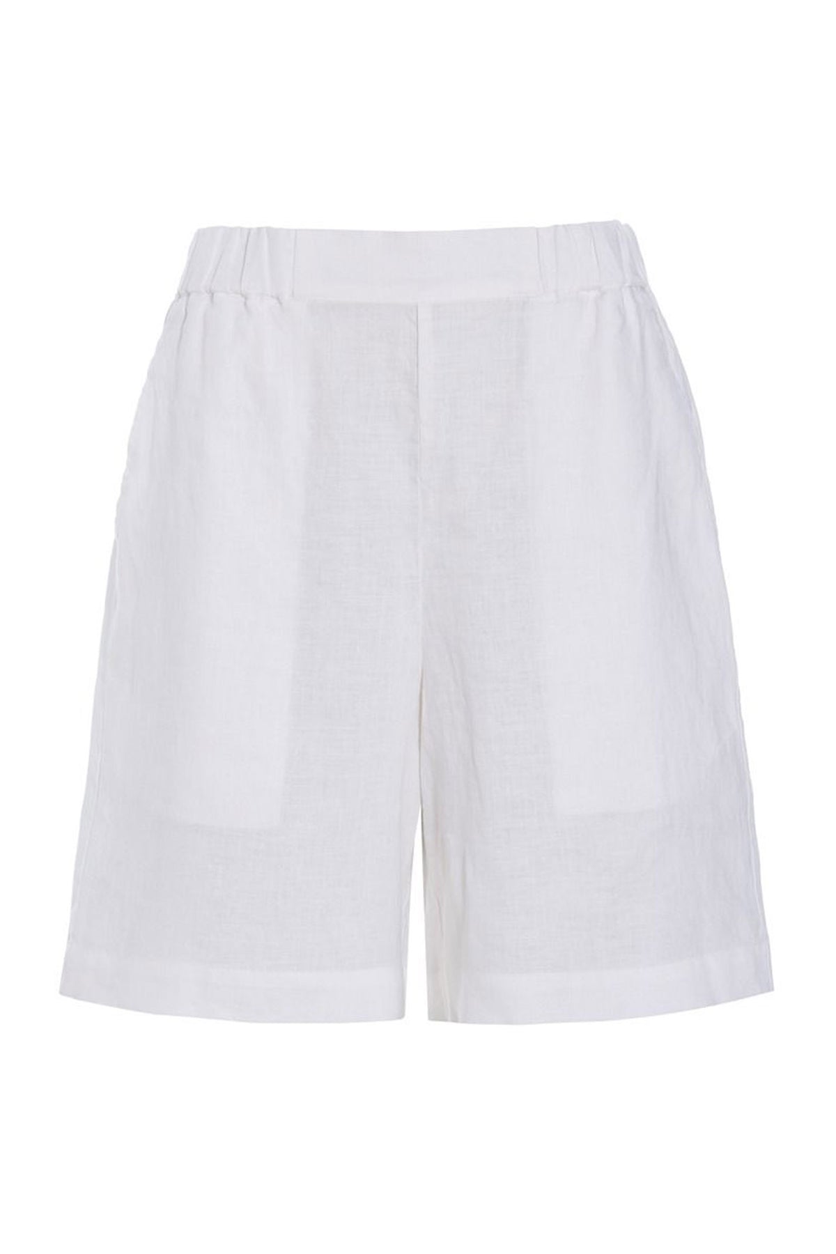 Luftiga linneshorts Vit - 263-2136-5767