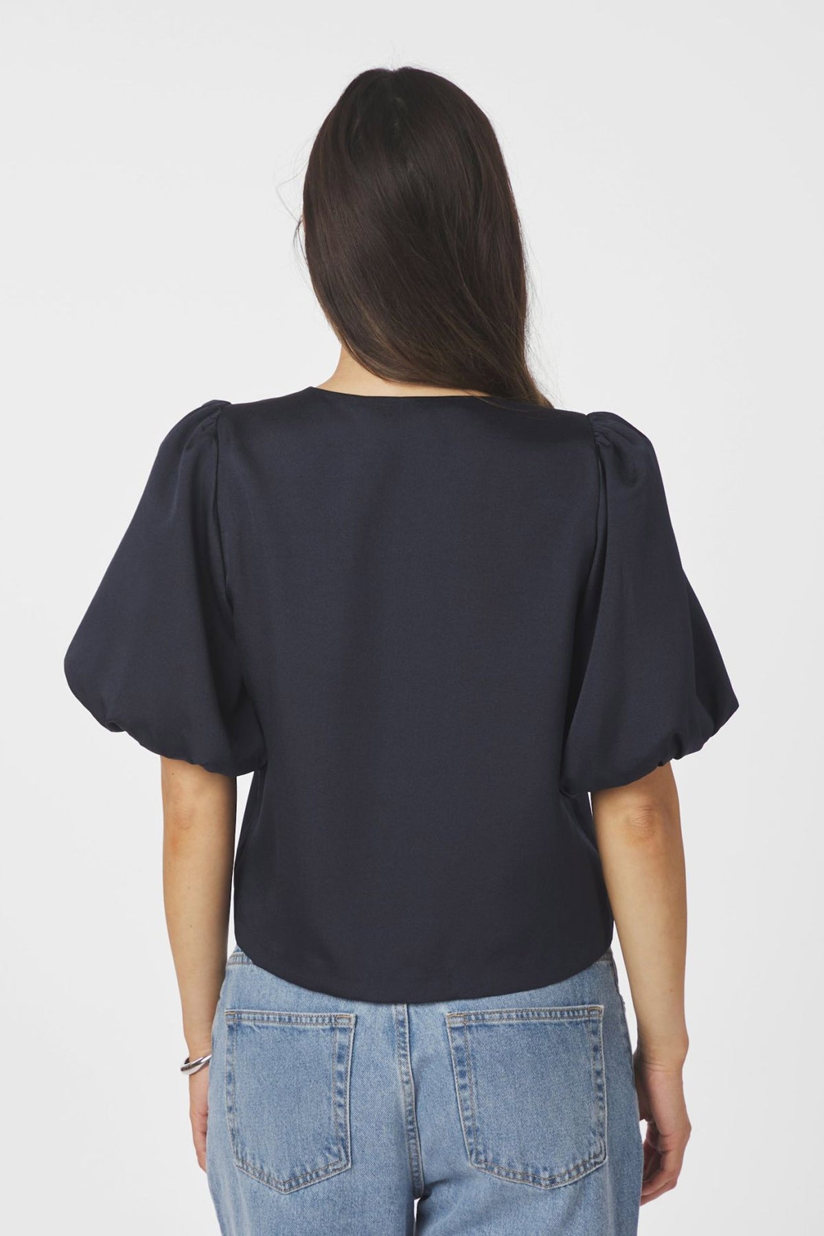 Aisa Dull Satin Marinblå - 164658